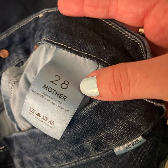 MOTHER jeans high waisted looker ankle fray cat attack size 28 - Picture 7 of 10